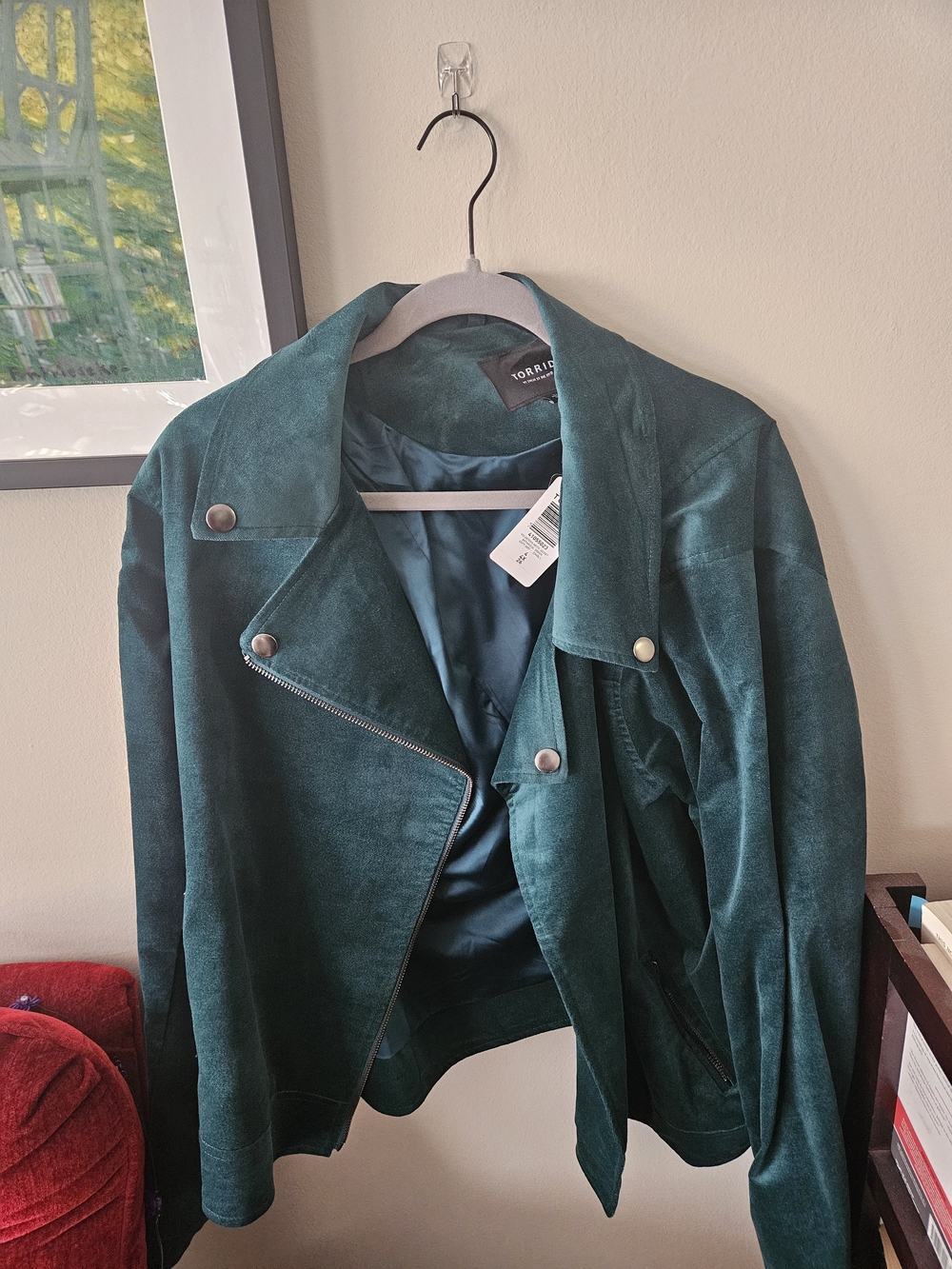 Torrid Botanical Green Moto Jacket